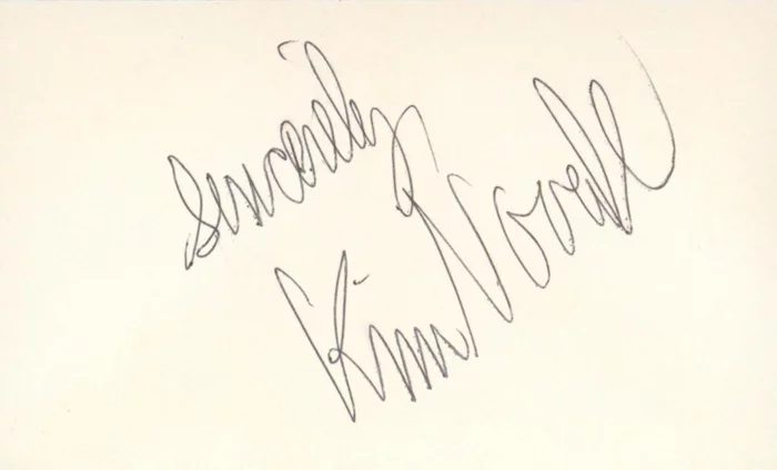 Kim Novak autograph