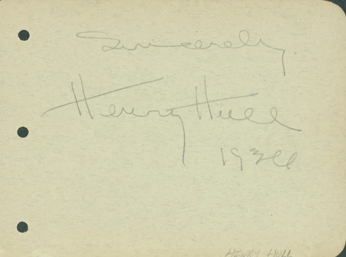 Henry Hull autograph