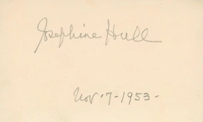Josephine Hull autograph