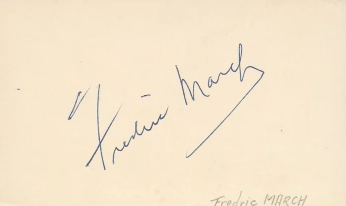 Fredric March autograph