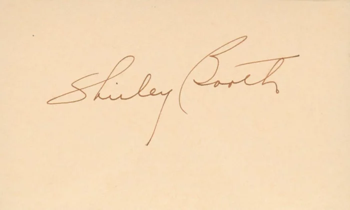 Shirley Booth autograph