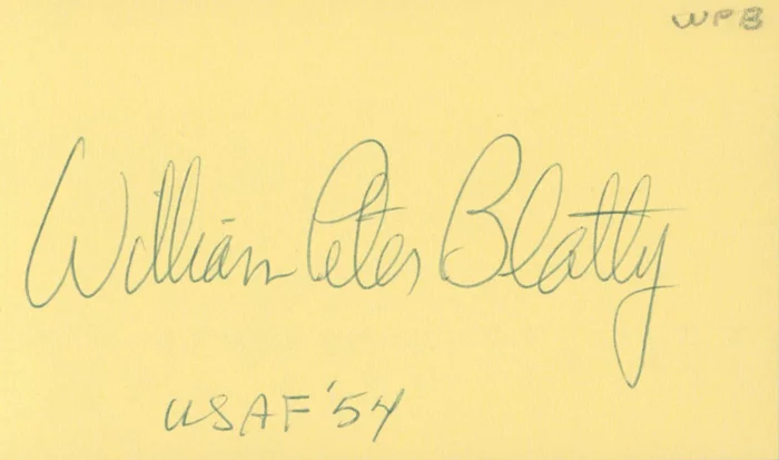 William Peter Blatty autograph