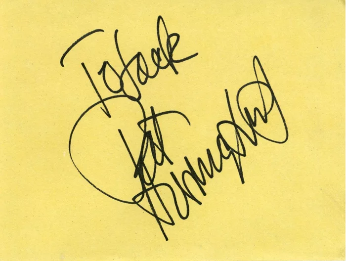 Pat Harrington autograph