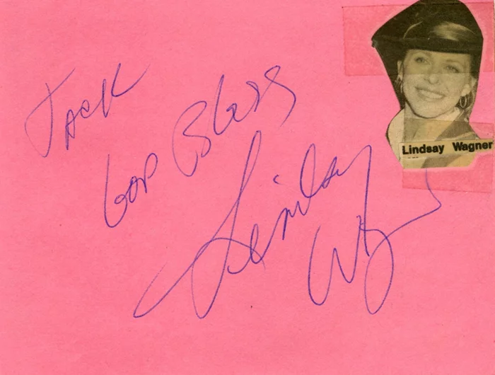 Lindsay Wagner autograph