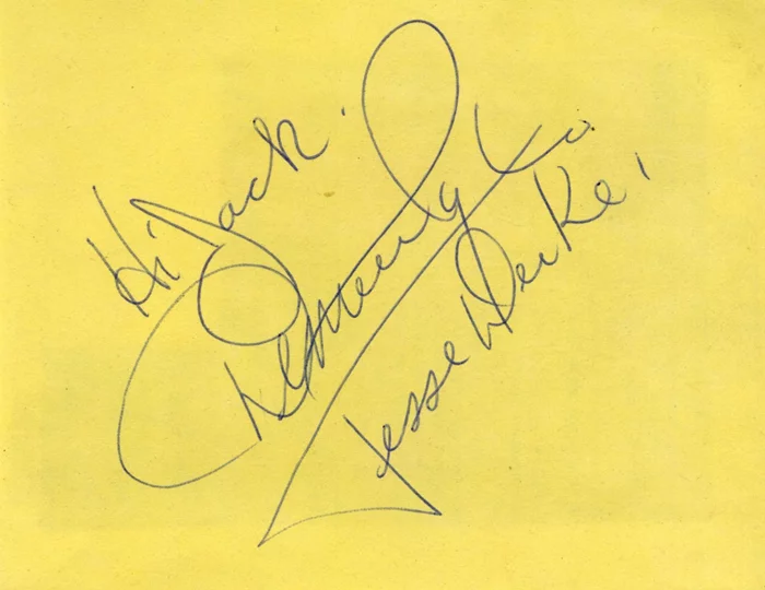 Denver Pyle autograph
