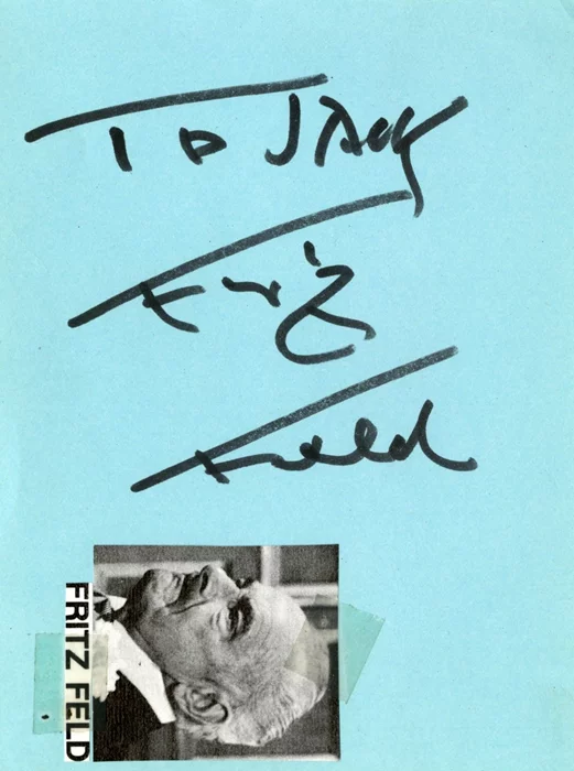 Fritz Feld autograph
