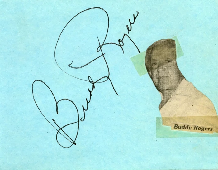 Charles 'Buddy' Rogers autograph