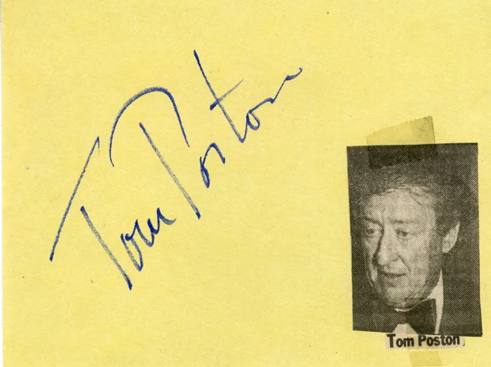 Tom Poston autograph