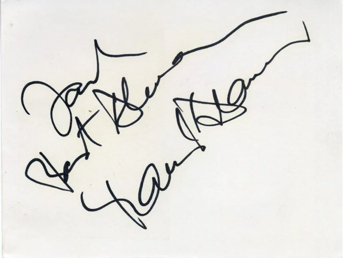 Maud Adams autograph