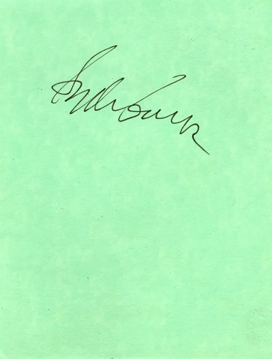 Sydney Pollack autograph