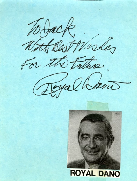 Royal Dano autograph