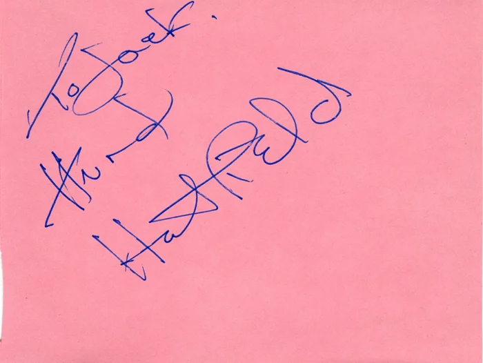 Hurd Hatfield autograph