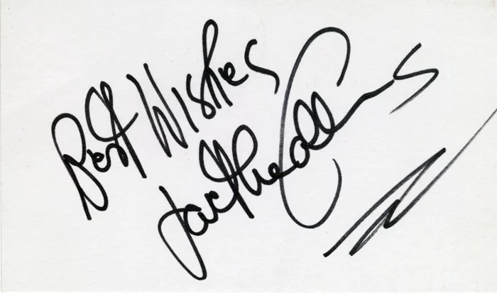 Jackie Collins autograph
