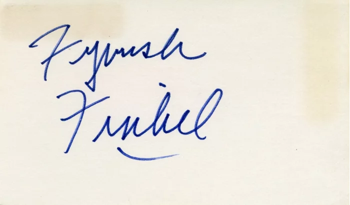 Fyvush Finkel autograph