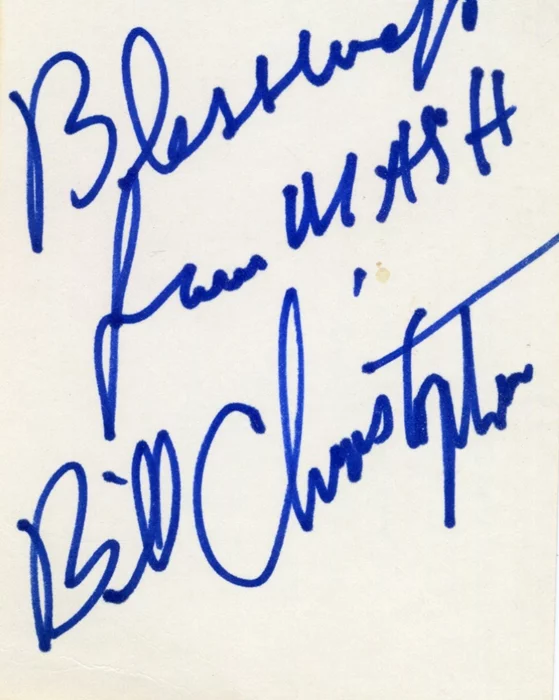 William Christopher autograph