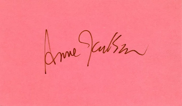 Anne Jackson autograph