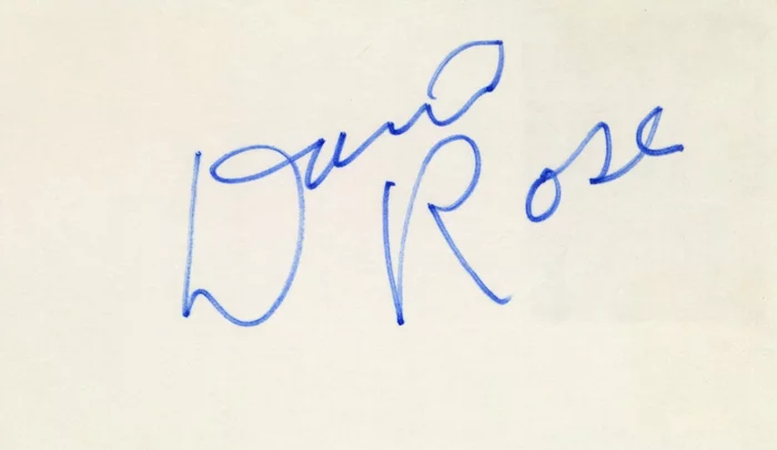 David Rose autograph