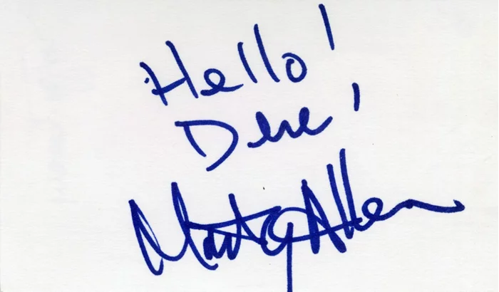 Marty Allen autograph