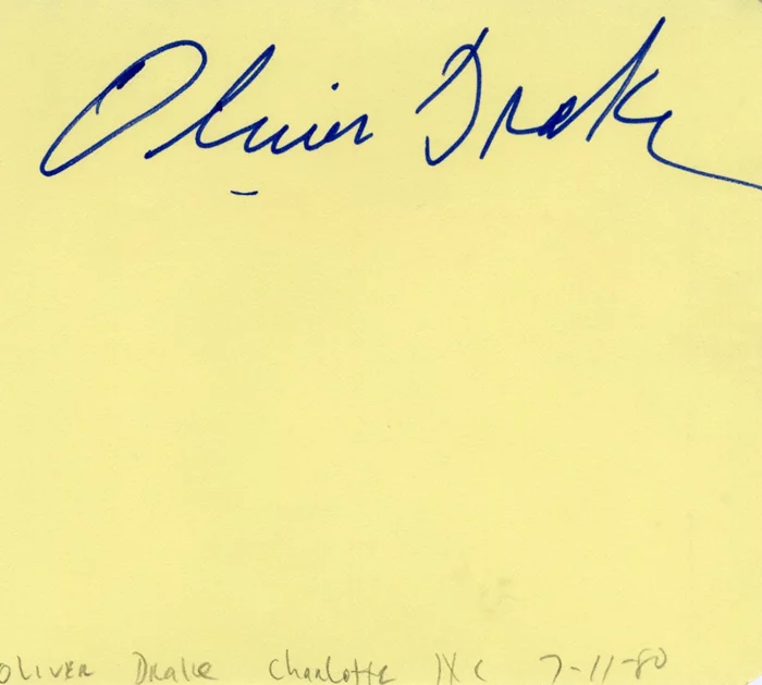 Oliver Drake autograph