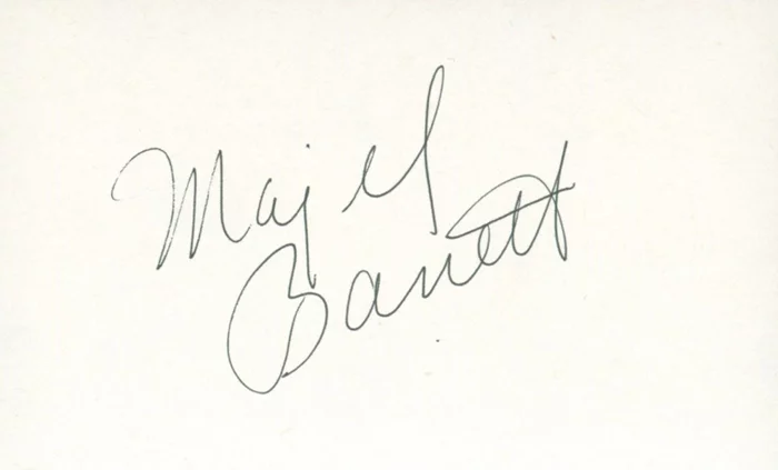 Majel Barrett autograph