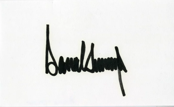 Donald Trump autograph