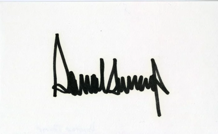 Donald Trump autograph