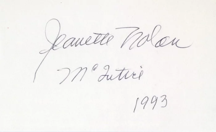 Jeanette Nolan autograph