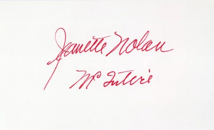 Jeanette Nolan autograph
