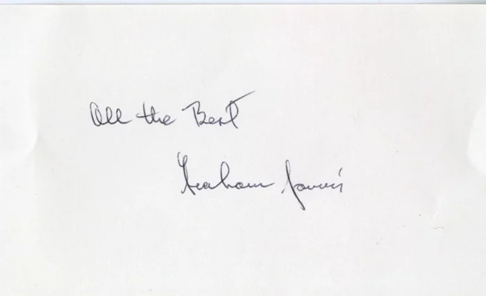 Graham Jarvis autograph