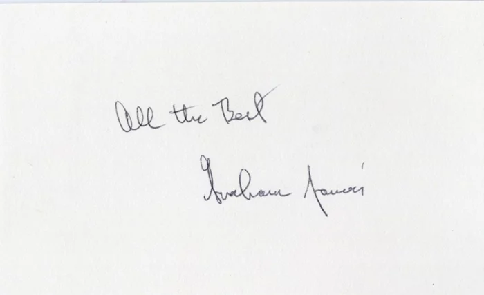 Graham Jarvis autograph