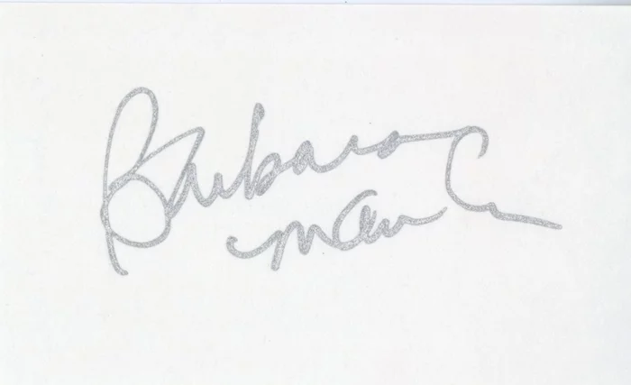 Barbara March autograph