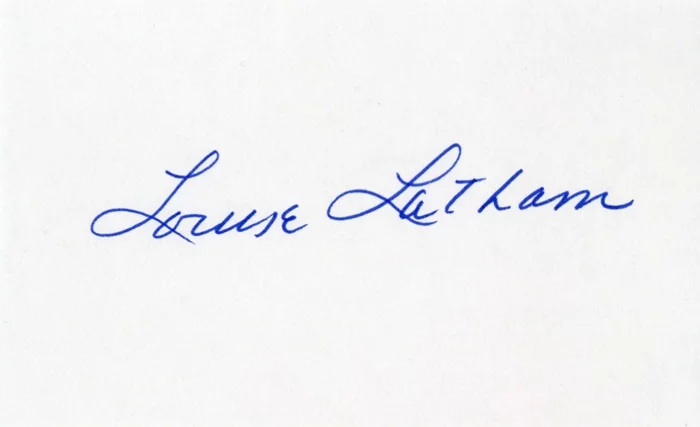 Louise Latham autograph