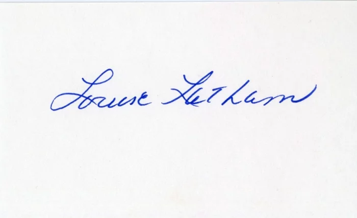 Louise Latham autograph