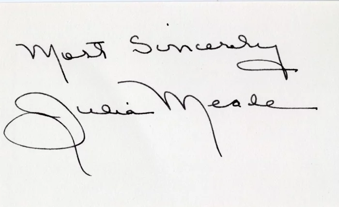 Julia Meade autograph