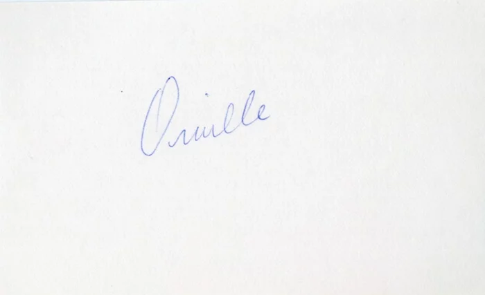 Orville Redenbacher autograph