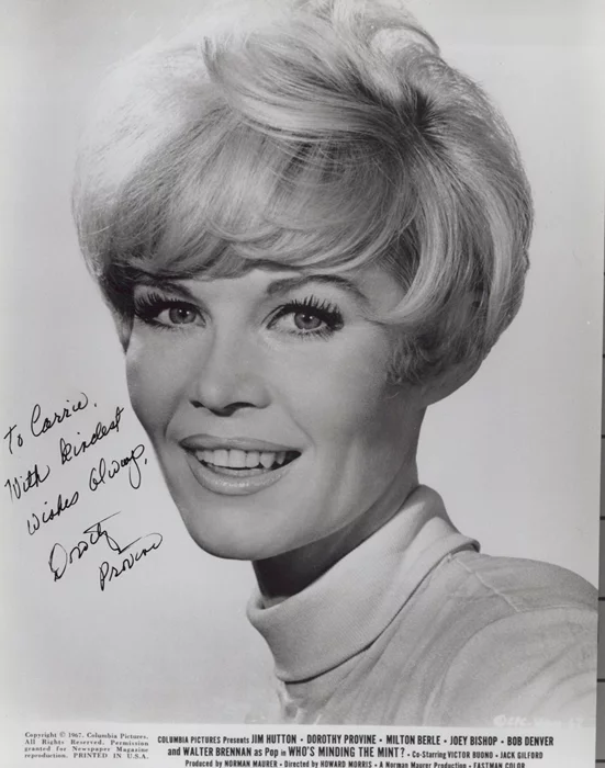 Dorothy Provine autograph