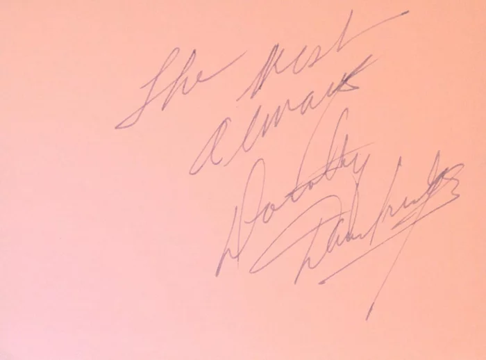 Dorothy Dandridge autograph