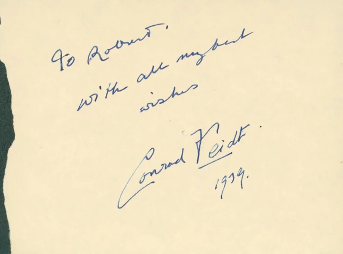Conrad Veidt autograph