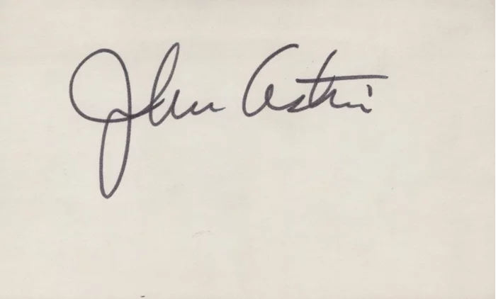 John Astin autograph