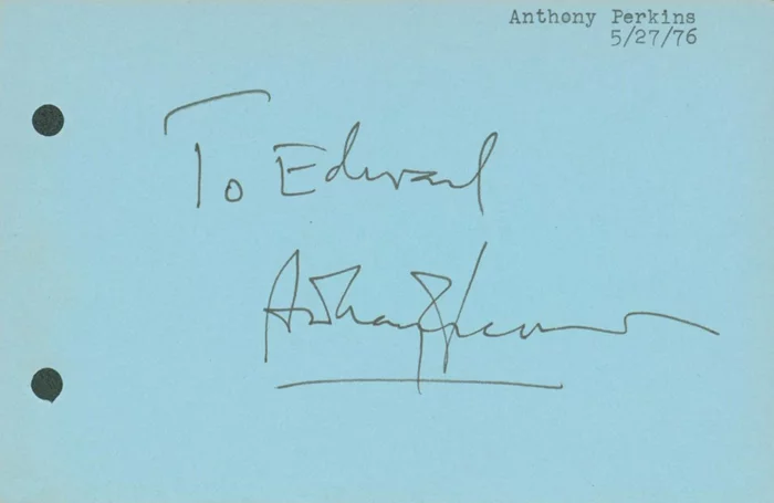 Anthony Perkins autograph