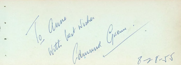 Edmund Gwenn autograph