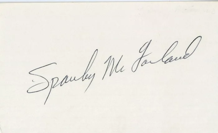Spanky McFarland autograph