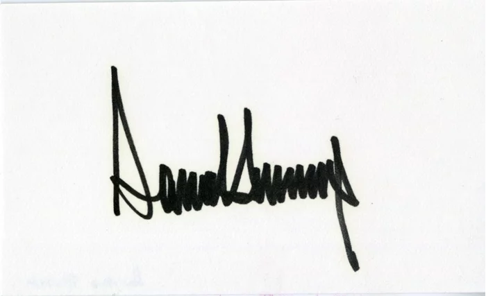Donald Trump autograph