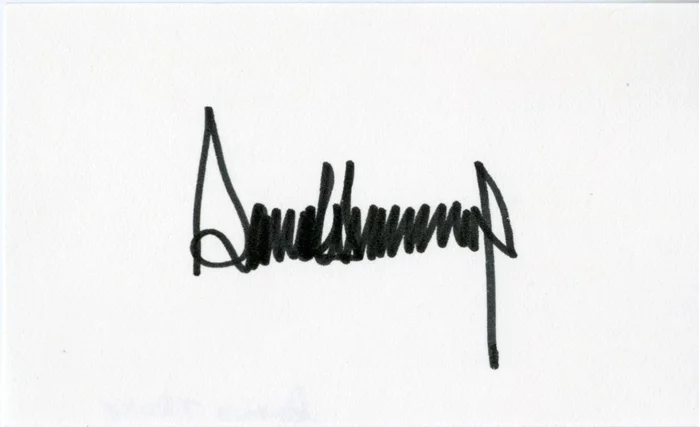 Donald Trump autograph