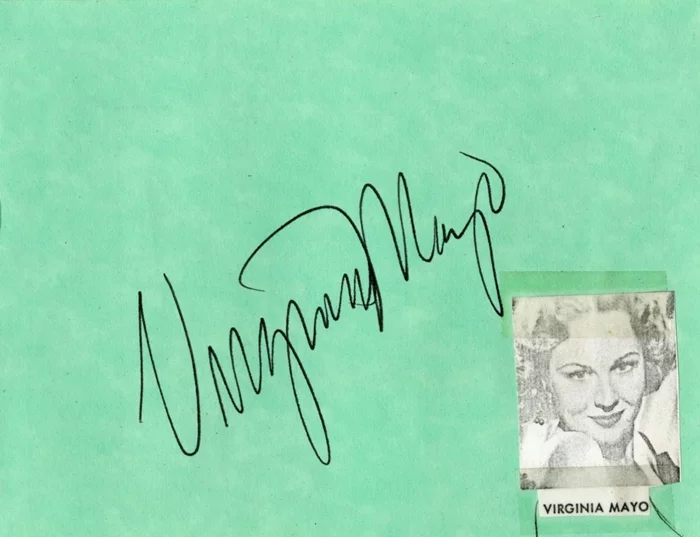 Virginia Mayo autograph