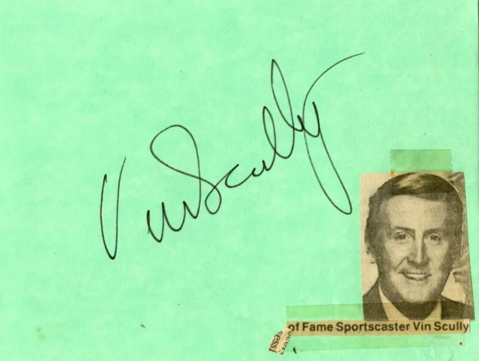 Vin Scully autograph