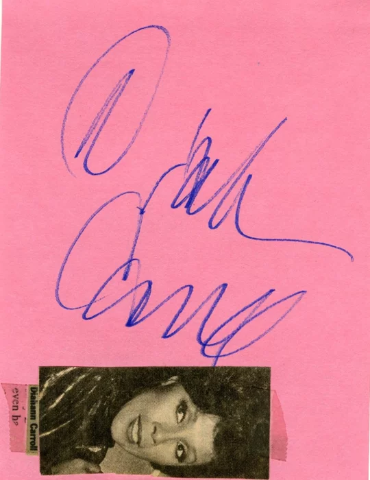 Diahann Carroll autograph