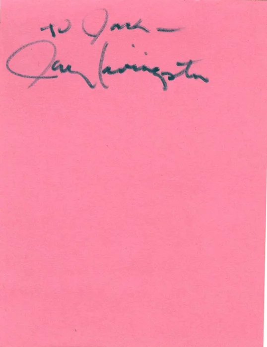 Jay Livingston autograph