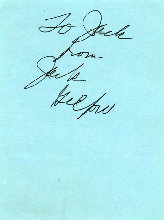 Jack Gilford autograph