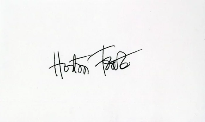 Horton Foote autograph